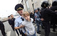 На акціях протесту в усій Росії затримали 839 осіб